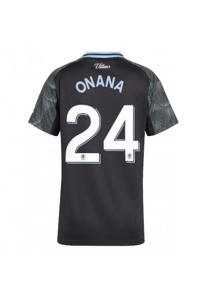 Aston Villa Amadou Onana #24 Jalkapallovaatteet Naisten Vieraspaita 2025-26 Lyhythihainen Aston Villa Amadou Onana #24 Jalkapallovaatteet Naisten Vieraspaita 2025-26 Lyhythihainen